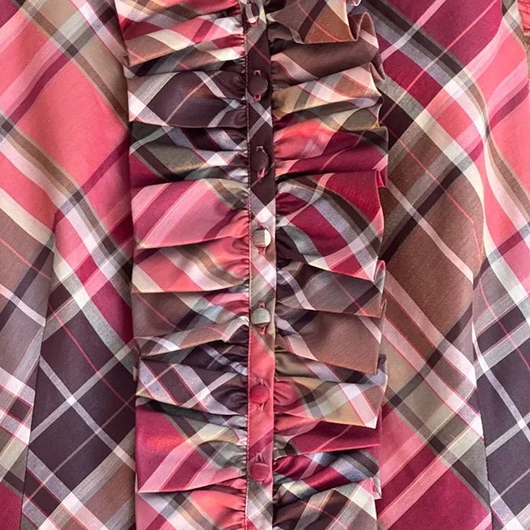 Ted Baker Sleeveless Tuxedo Dress Plaid - excellent condition - Picture 7 of 8